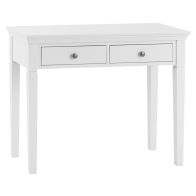 See more information about the Swafield Dressing Table White & Pine 2 Drawer